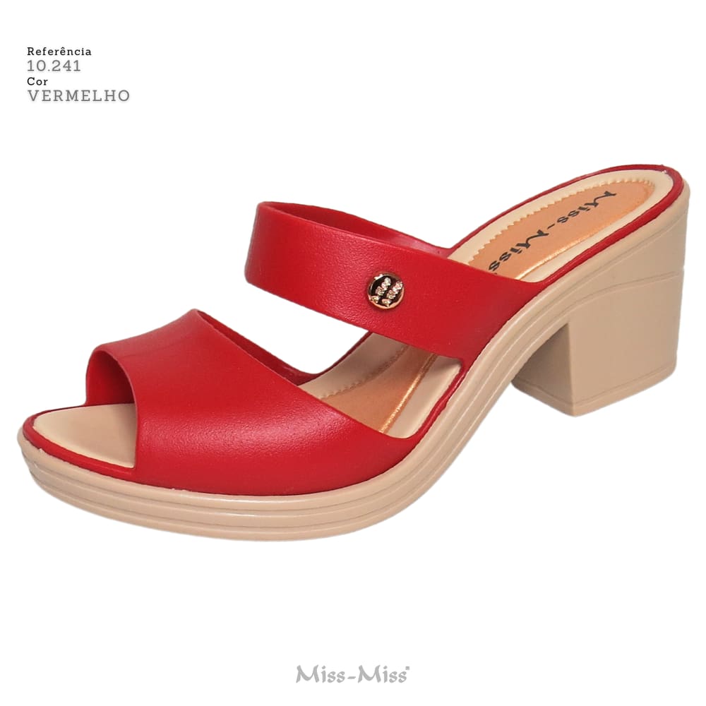 Sandália Tamanco Basic Feminina Miss Miss ref 10241