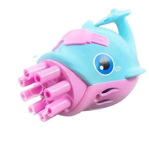 Golfinho Bolhudo Bolhas Sabão Criança Infantil - Azul E Rosa