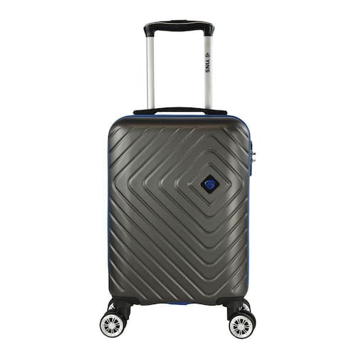 Menor preço em Mala de Bordo Pequena para Viagem Abs Yins 21167 Cadeado Integrado Rodas Duplas Giro 360 Azul Tam Pp