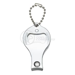Kit 10 Cortador Unha C/ Lixa Inox Abridor Garrafa Chaveiro