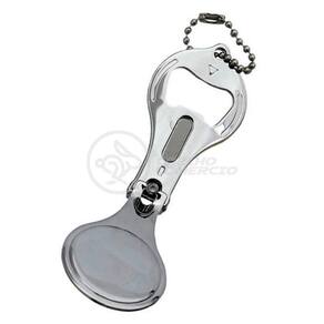 Kit 10 Cortador Unha C/ Lixa Inox Abridor Garrafa Chaveiro