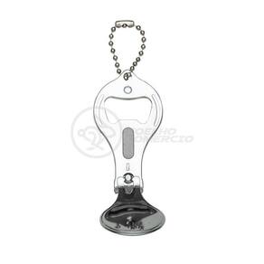 Kit 10 Cortador Unha C/ Lixa Inox Abridor Garrafa Chaveiro