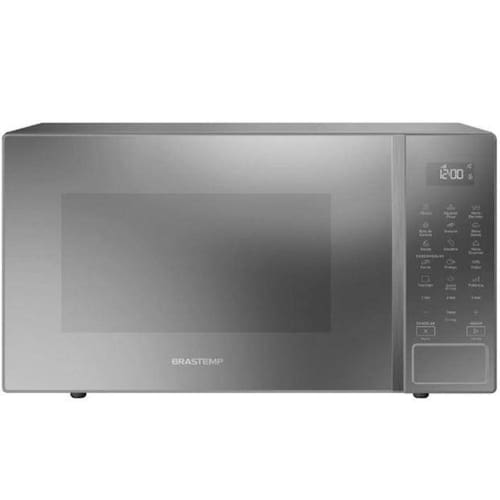 Microondas Brastemp 32L 900W Espelhado com Menu Gourmet BMS46AR - Cinza - 220 Volts - 220V