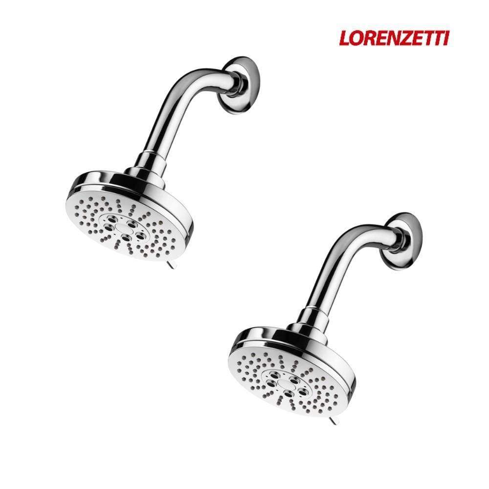 Kit 2 Ducha Redonda De Parede Trio C16 Cromada Lorenzetti