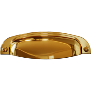 Puxador Concha Vivaro 115 - Ouro Real - 96MM