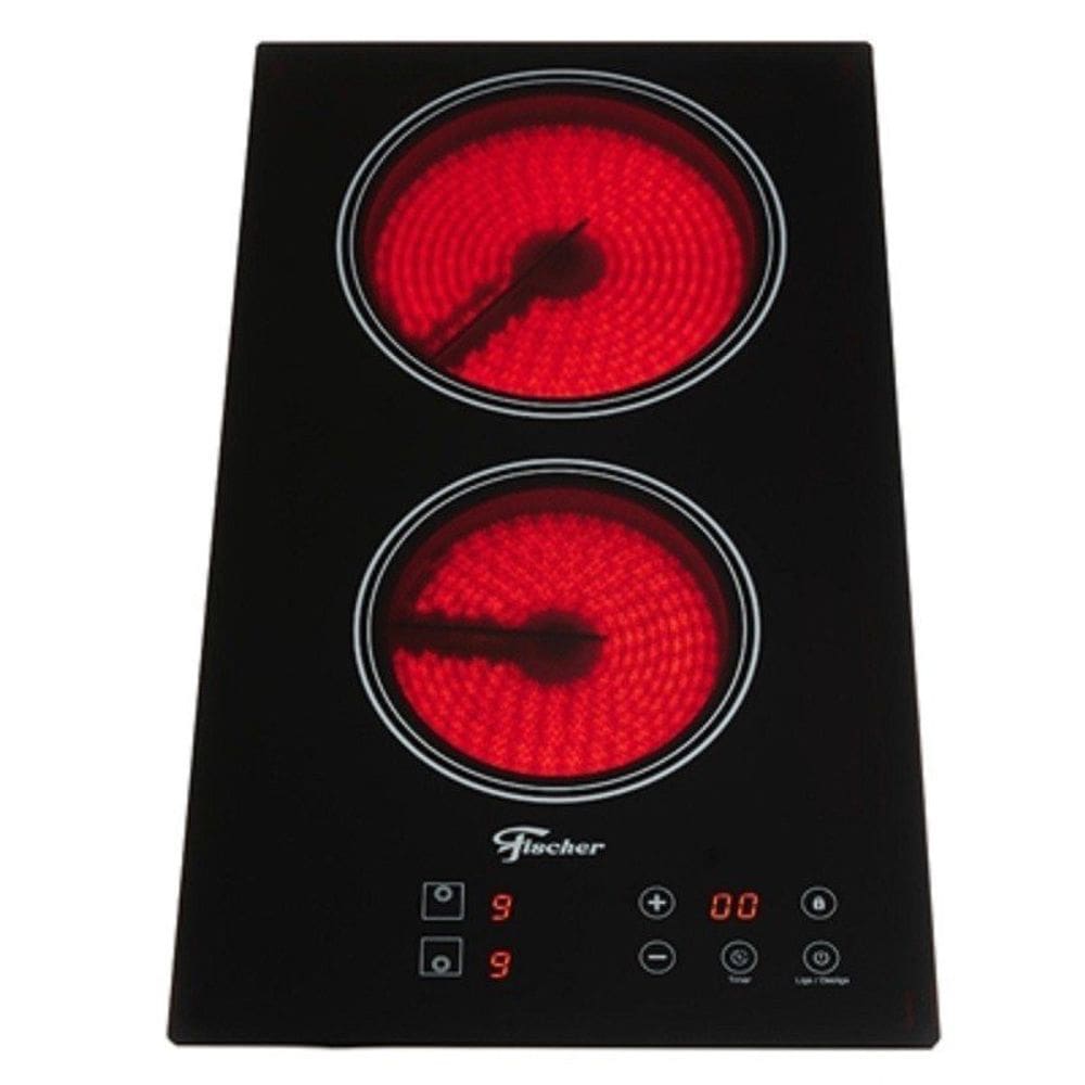 Cooktop 2 bocas eletrico com mesa vitroceramica Casas Bahia