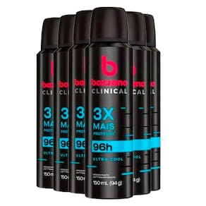 Kit Desodorante Aerosol Bozzano Clinical Ultra Cool 150ml 6 Unidades