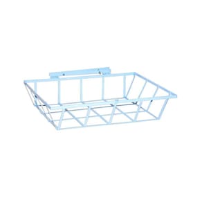 Lixeira de Rua Para Muro Parede ou Grade Branca 60x45x12cm