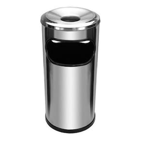 Cinzeiro Lixeira Em Aço Inox Com Aro Em Aluminio Jsn