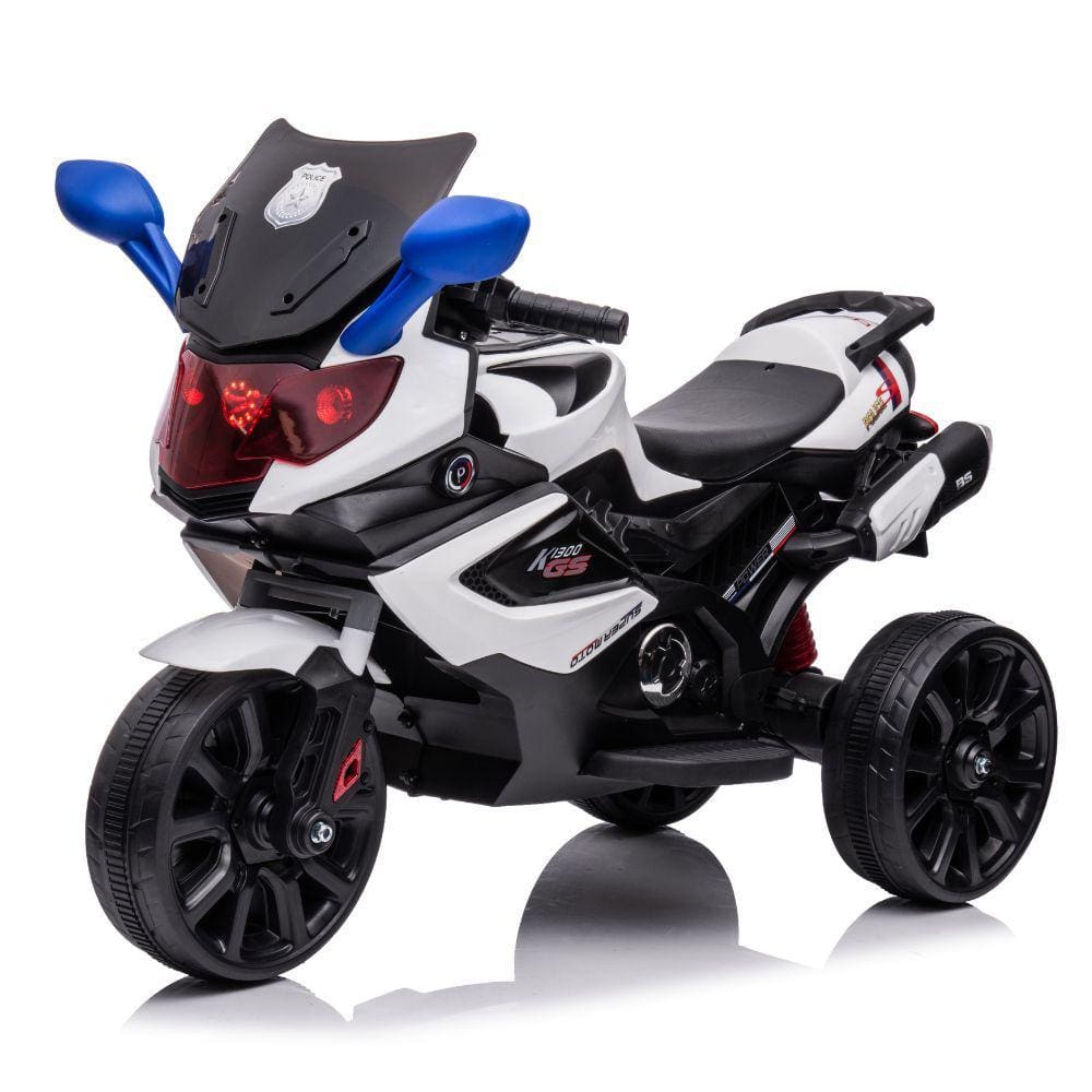 Mini Moto Elétrica Infantil Branca Triciclo Para Crianças Po - LCG