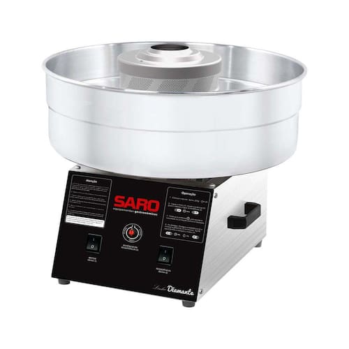 imagem-Máquina De Algodão Doce Elétrica Profissional AD Bivolt Saro Inox