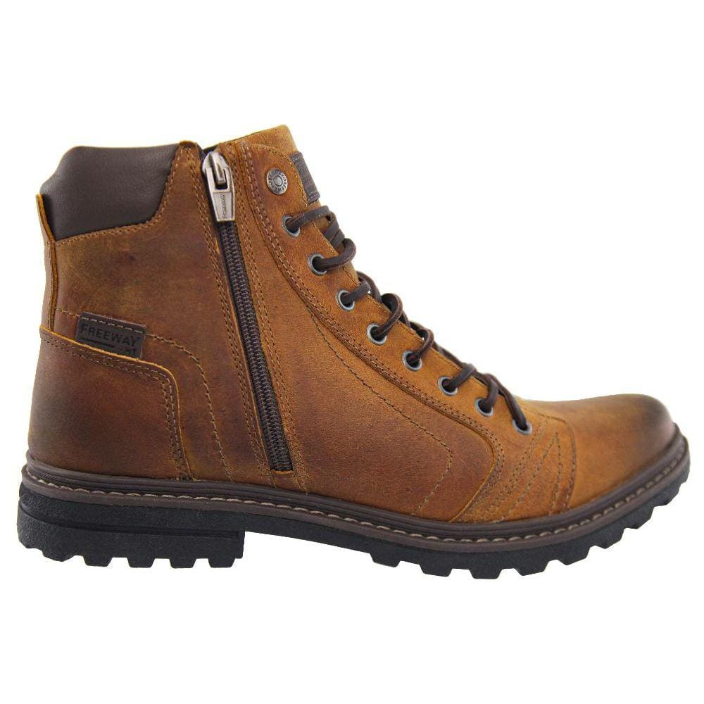 Bota Freeway Absolut Couro Crazy Horse Camel - Masculino