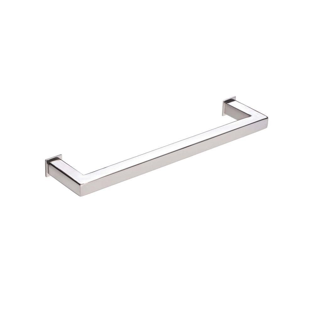 Porta Toalha Toalheiro de Rosto de Banheiro 30cm em Aço Inox Polido Brilhante Linha Larissa  Stainless  LA11640