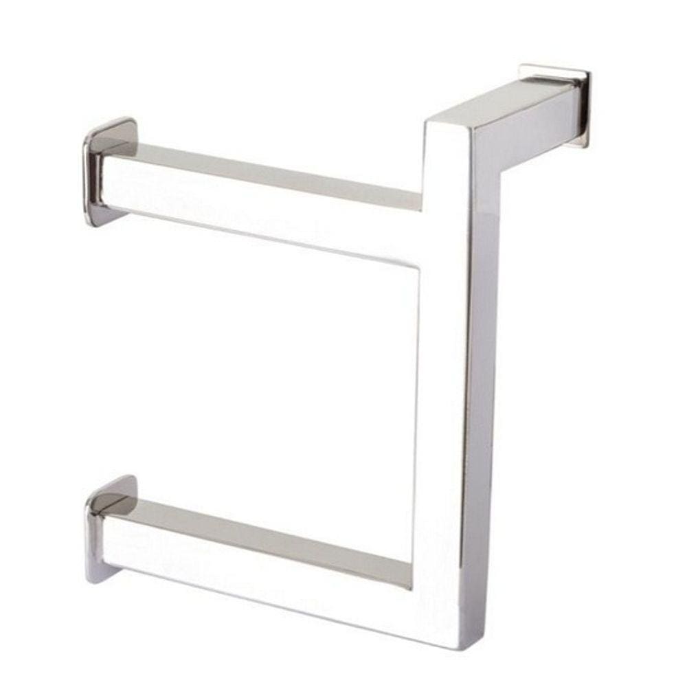 Porta Papel Higiênico de Parede Duplo para Banheiro 15cm em Aço Inox Polido Brilhante Linha Larissa  Stainless LA501994