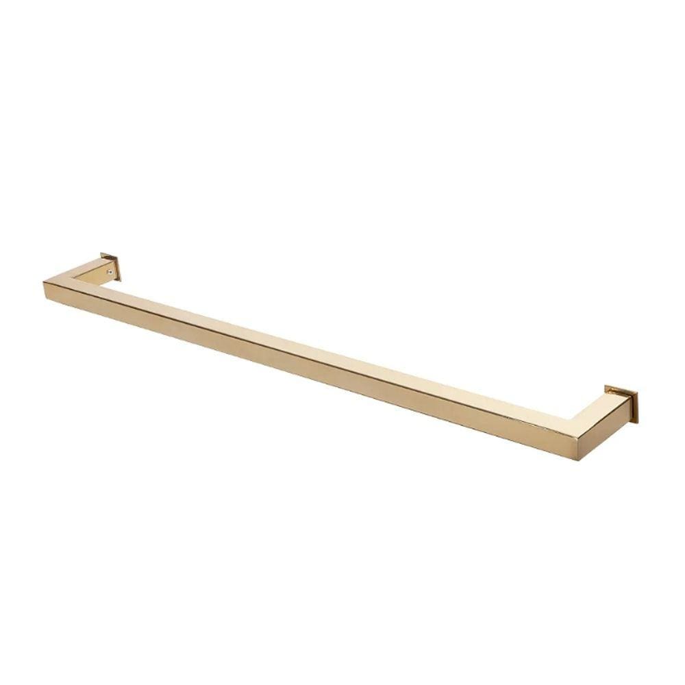 Porta Toalha Toalheiro de Banho Banheiro 60cm em Aço Inox Dourado Linha Larissa, esp 5,5  Stainless  LA503737
