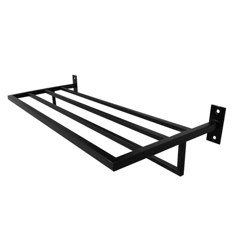 Toalheiro de Banho Banheiro Hotelaria Triplo 64cm em Aço Inox pintado de preto  Stainless BLK502773