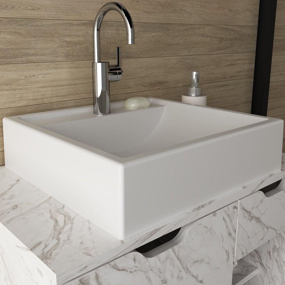 Cuba Para Banheiro 40x10x38cm Bn3600 Tecnomobili Branco