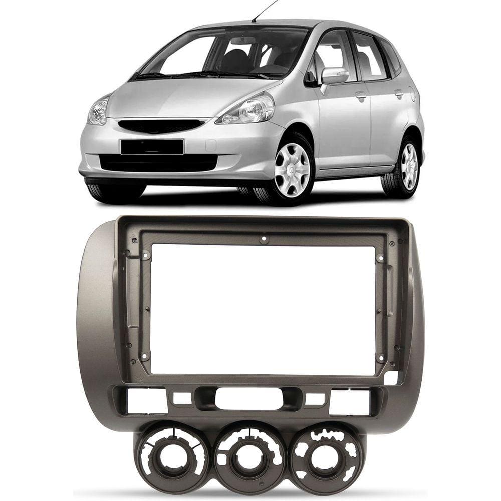 Moldura De Painel 2 Din 9” Polegadas Fit 2003 à 2008 - Grafite