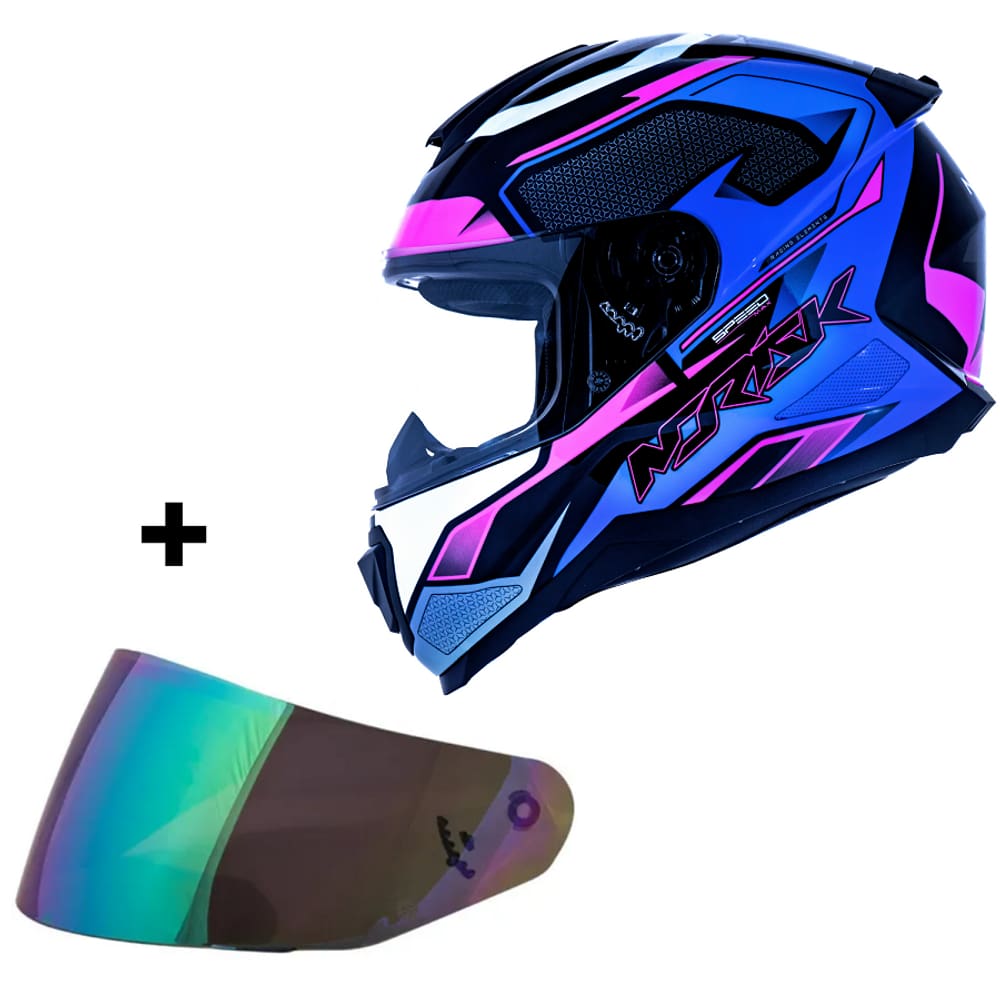 Capacete Feminino Norisk Razor Speedmax Rosa + Viseira