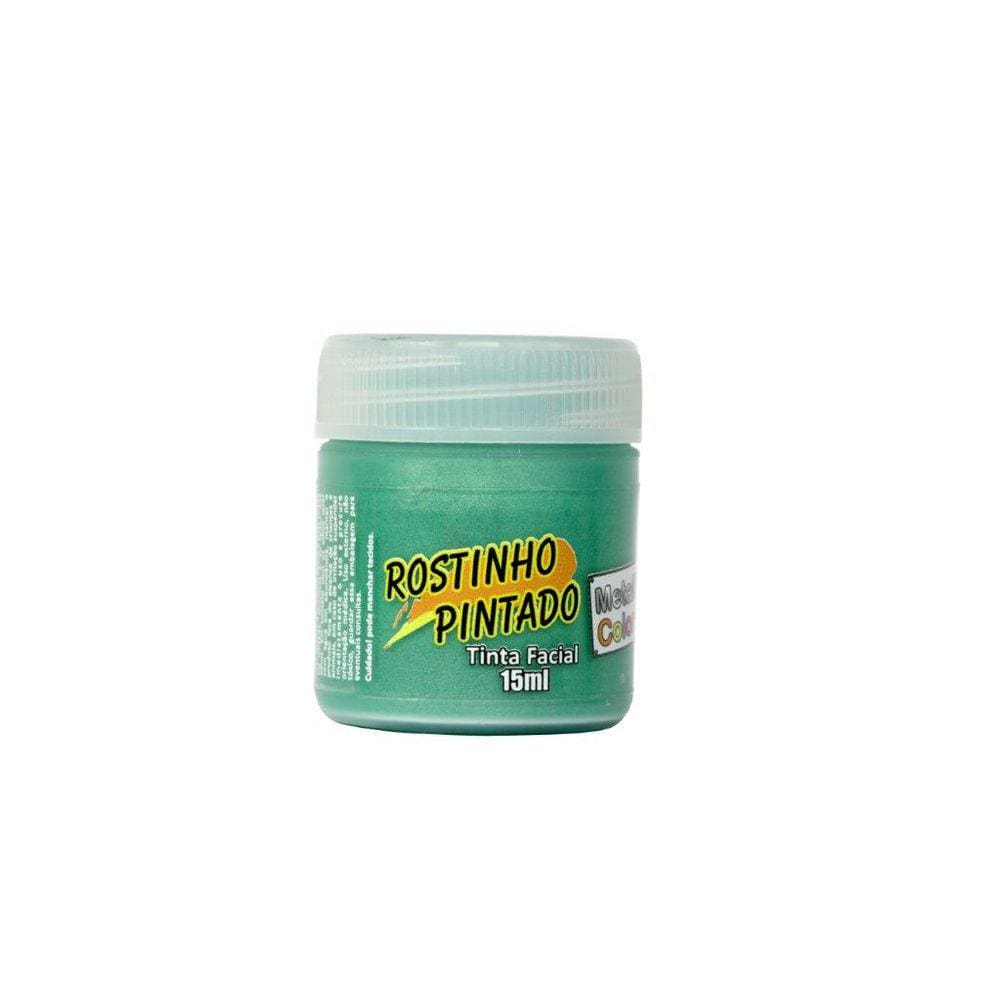 Tinta liquida para pintura facial Verde Metalica 15 ml