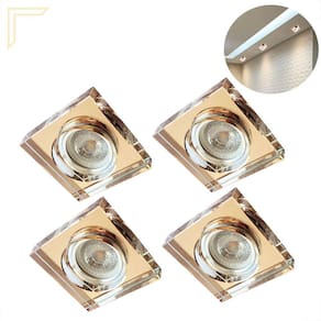 4 Spot Embutir De Cristal Espelhado Rose Mr16 Corredor Lup66
