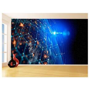 Papel De Parede 3D Tecnologia Wifi 5G Net Redes 3,5M Tec28