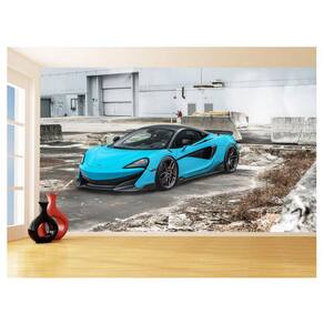 Papel De Parede 3D Carro Mc Laren Pista Super 3,5M Car261
