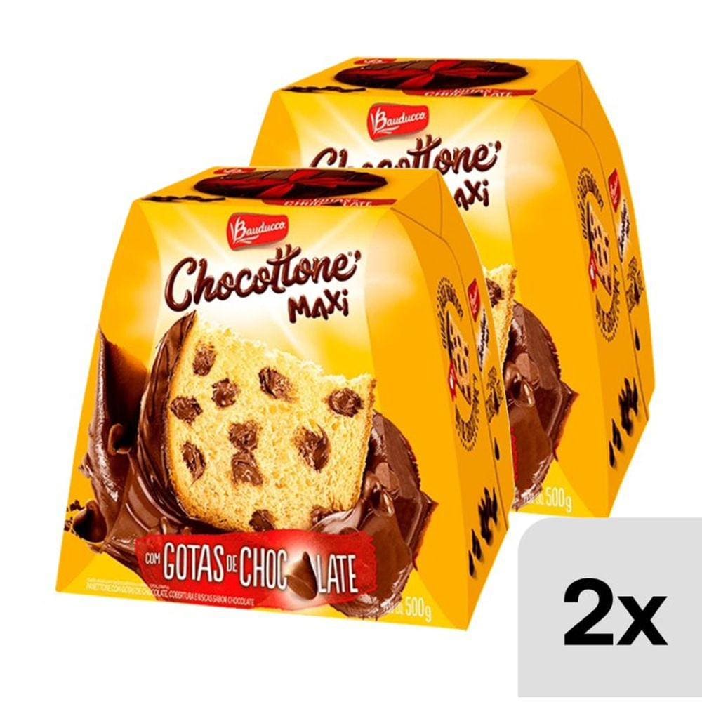 Kit 2 Unidades Chocottone Maxi Bauducco 500g