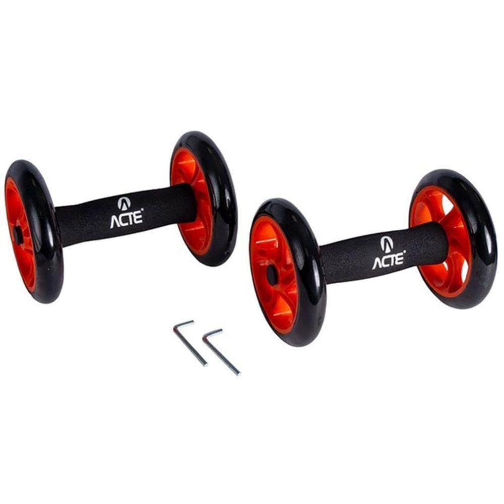 Roda De Exercicio Acte Sports Abdominal (Par) T145 - Laranja/Preto U