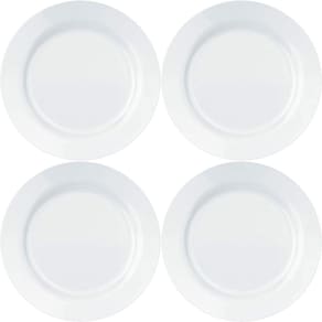 4 Pratos Nadir Opaline Menu Sofisticados Leve e Bonito em Vidro Temperado Super Resistente