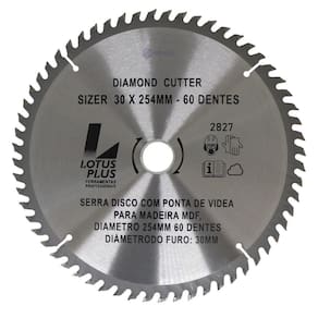 Lamina De Serra Disco De Videa Mdf 254X80 Dt Plus Lotus