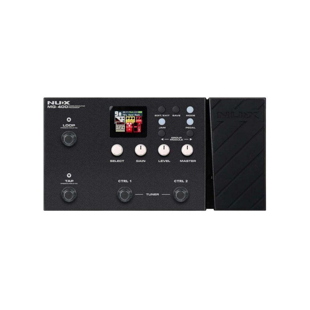 Pedal De Efeito Nux Modeling Guitar Processor Mg-400 Preto