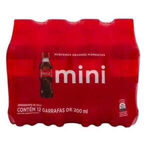 Fardo Refrigerante Coca Cola Garrafa Pet 200Ml