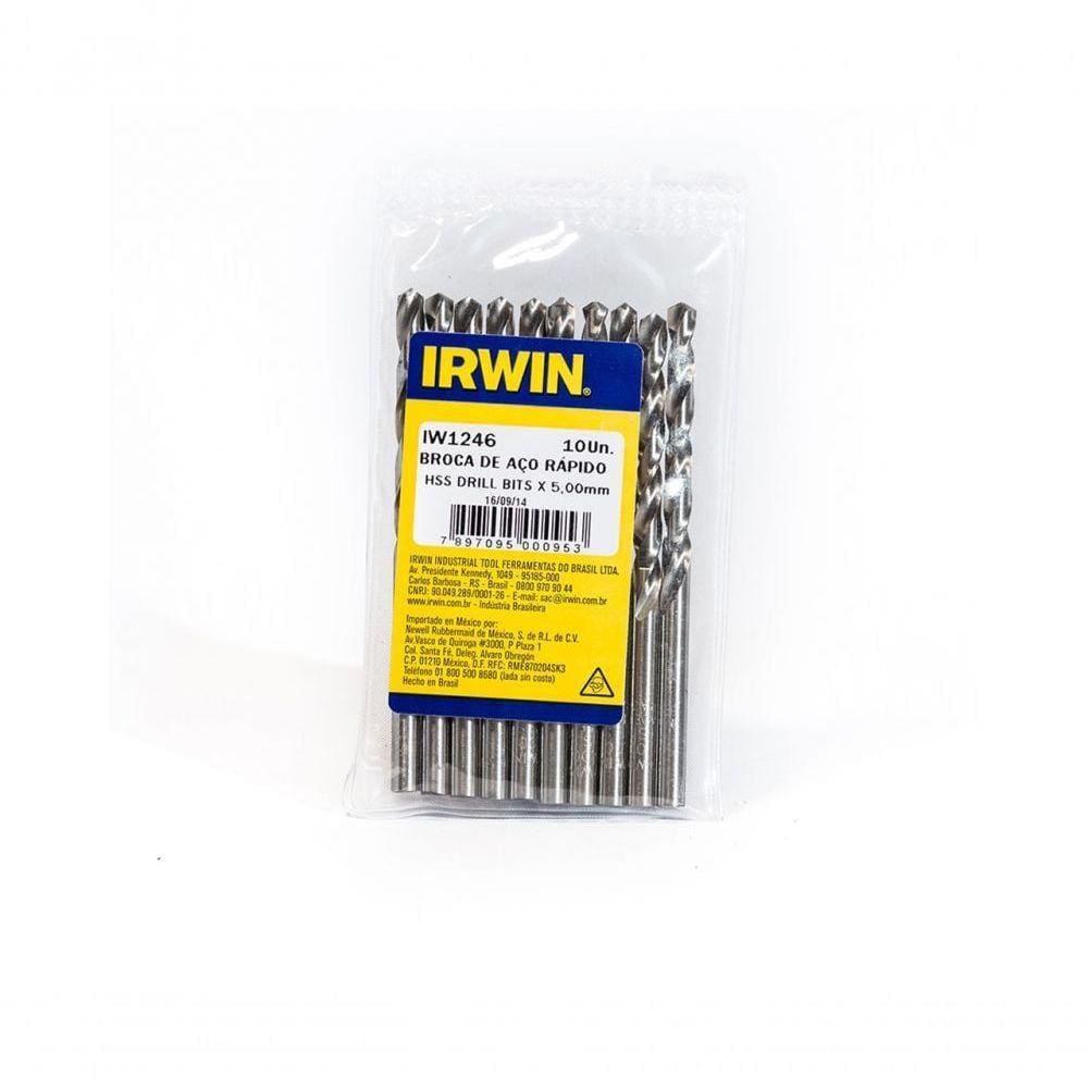 Broca Aco Rapido Irwin 5,00Mm-1246 C/10Pcs