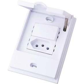 Cj Interruptor Simples + Tomada 10A - Blux B.L`Acqua Branco
