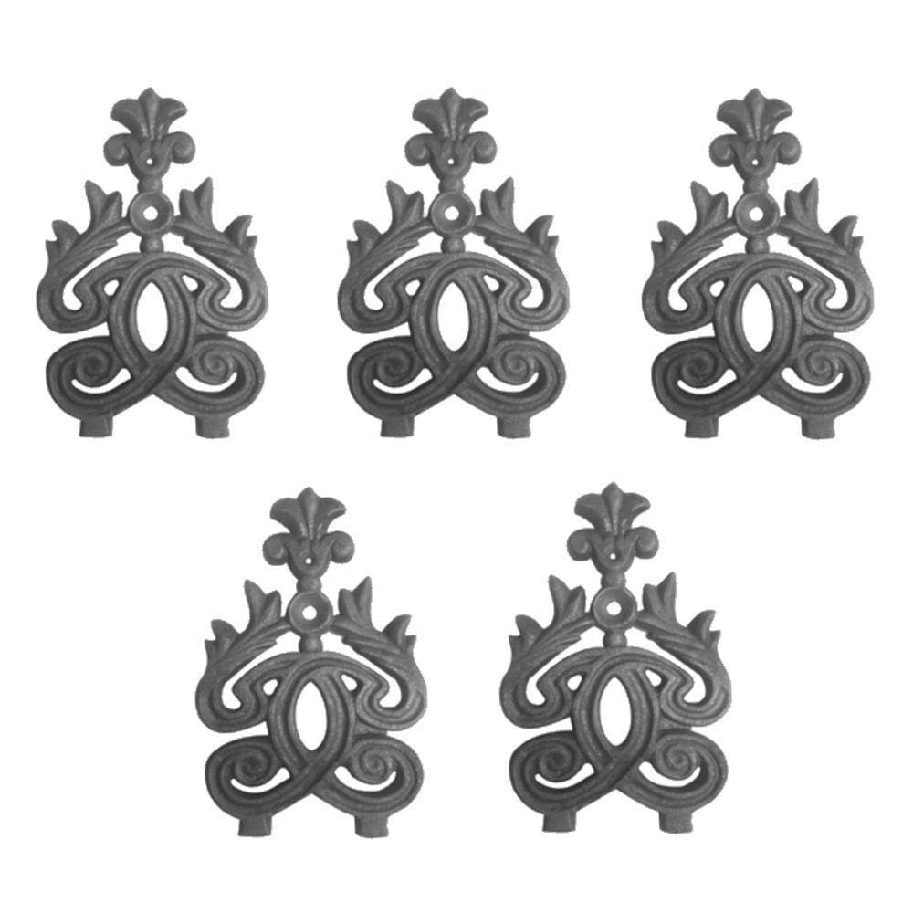 Kit 5 Ponteiras Ponta De Lança Ferro N19 Grade Portão 24Cm