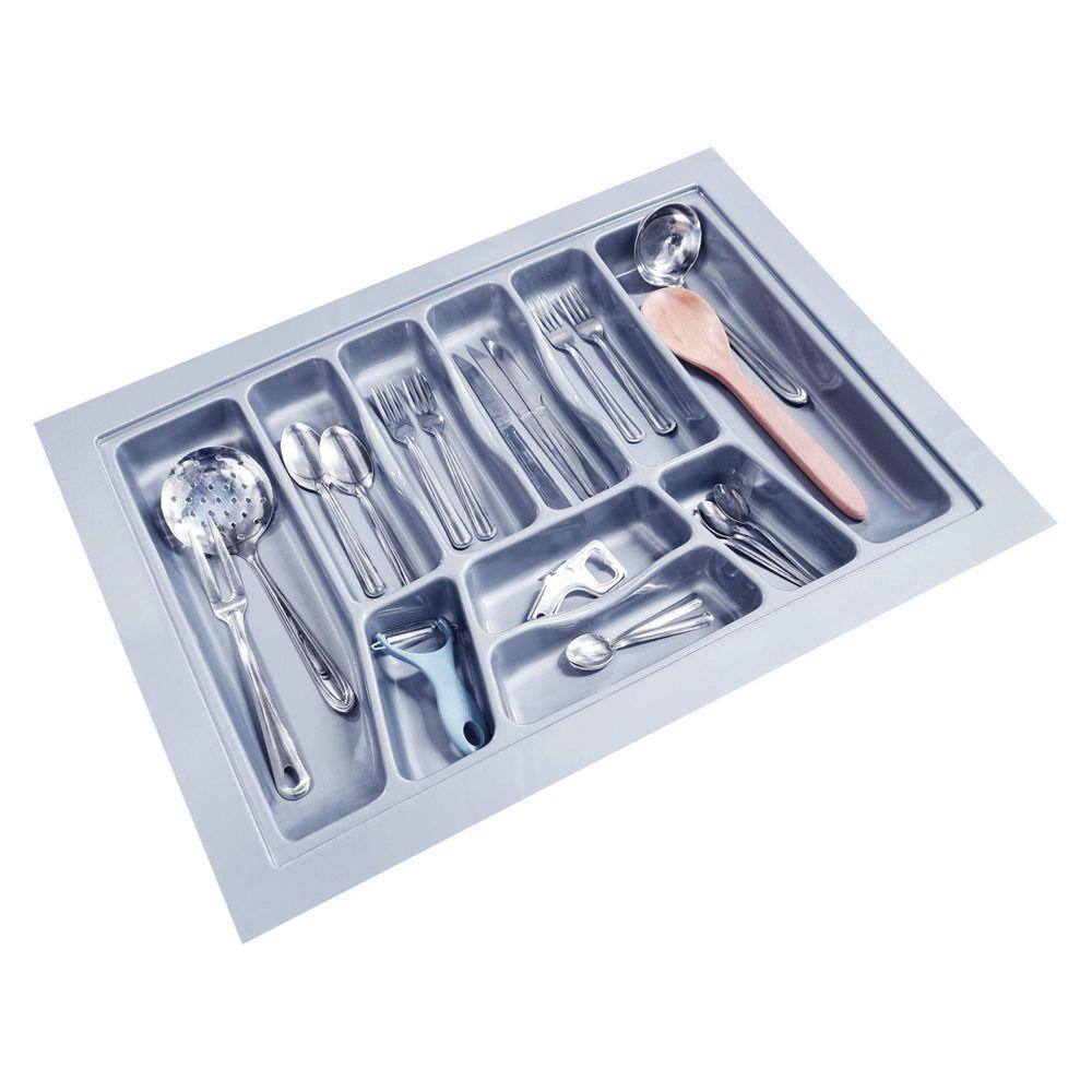 Organizador De Gavetas E Talher Cinza Até 67X49Cm Og-74