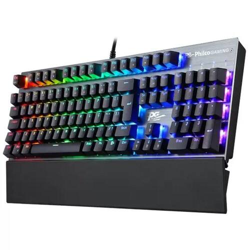 Teclado Mecânico Gamer Philco PKB92 Aluminum Brown
