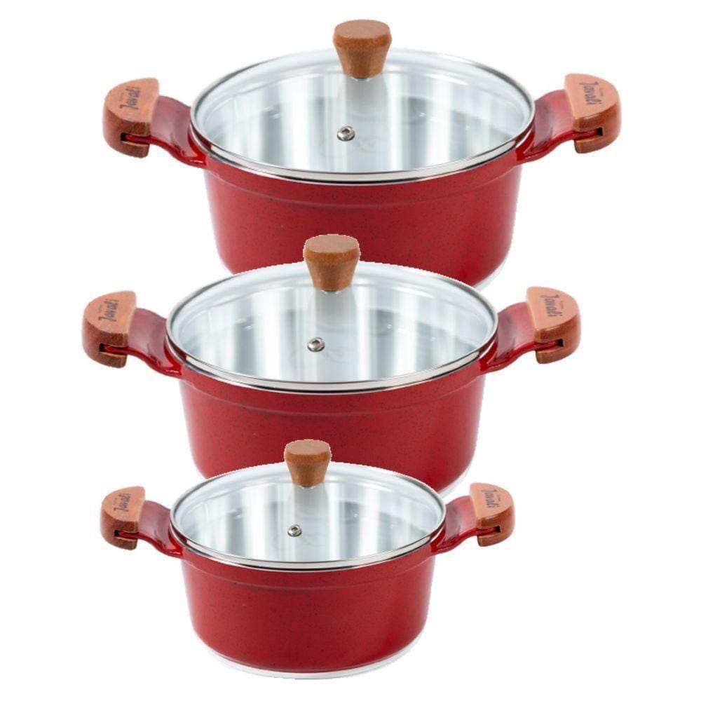 Jogo Panelas Vermelho Alumínio Fundido Usinado Javaliam26A30