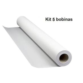 Kit 5 Bobinas Sulfite Plotter 914X50M 75G/M Tubo 2