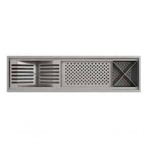 Escovado Pia Calha Inox Gourmet 77,5cm Inox Cozinha Exclusi