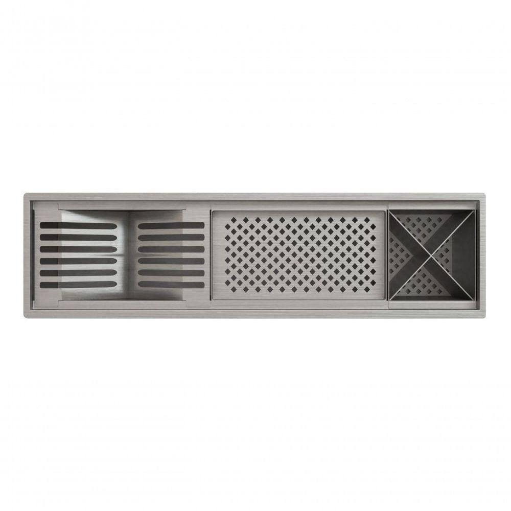 Canal Organizador Acetinado Em Inox Calha Organizado