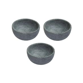 Kit 3 Cumbuca Pedra Sabão Tigela Bowl Para Caldo Sopa 500Ml