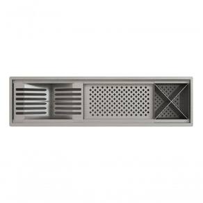 Calha Calha Embutida Moderno Em Inox Para Pratos