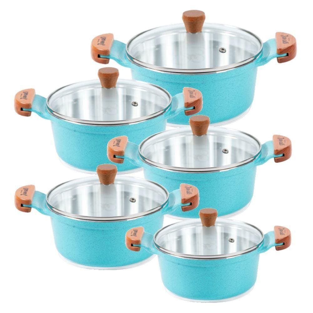 Jogo Panelas Azul Alumínio Fundido Usinado Javali Am16A24