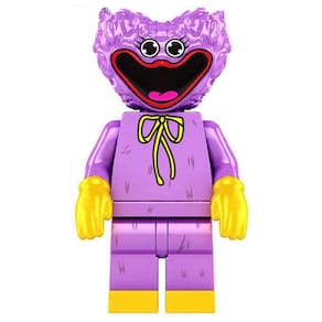 Boneco Blocos De Montar Huggy Wuggy Lilás Poppy Playtime