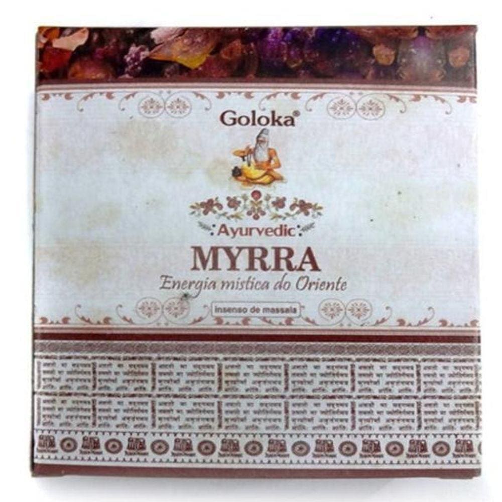 Incenso Cone Goloka Ayurvedic Energia Xamânica Mirra
