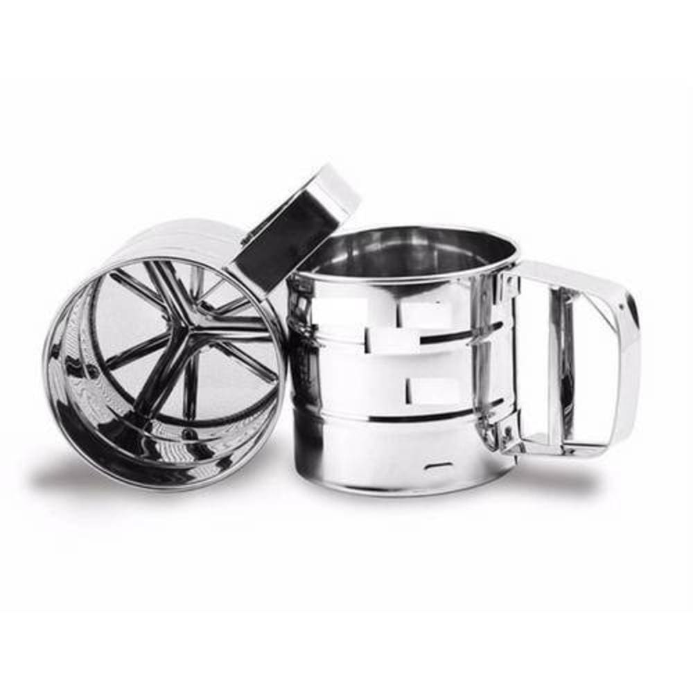 Polvilhador Para Tapioca Em Inox Caneca Peneira Confeiteiro