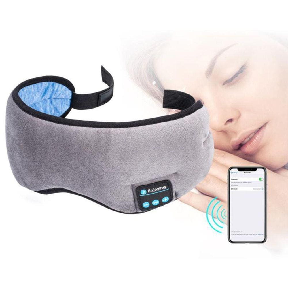 Máscara Tapa Olho Dormir Bluetooth Fone Embutido Tecido