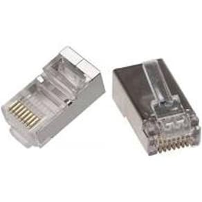 Conector Rj-45 8P8C Cat6 Blindado Pct Com 10Pçs
